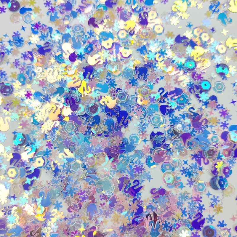 Dress My Craft Sequins 8gms Shining Swan Purple Mix