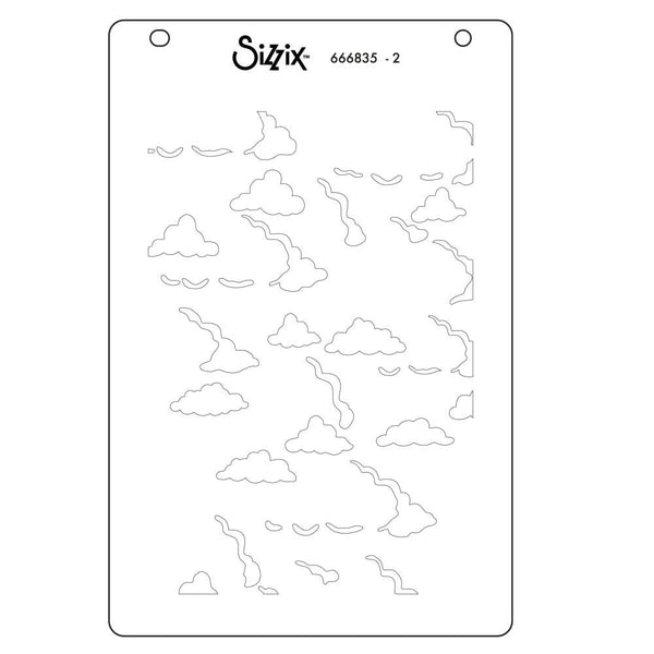 Sizzix A6 Layered Stencils By Catherine Pooler 4/Pkg - In The Clouds
