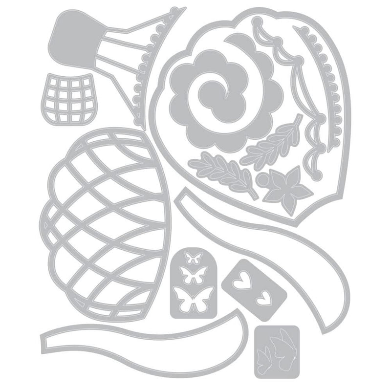 Sizzix Thinlits Die Set By Catherine Pooler 15/Pkg - Floating Fancy