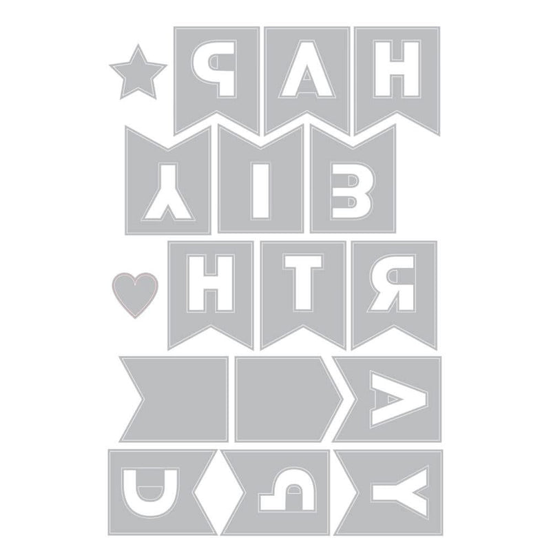 Sizzix Thinlits Die Set By Catherine Pooler 17/Pkg - Birthday Bunting