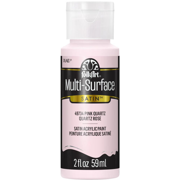 FolkArt Multi-Surface Satin Acrylic Paint 2oz Pink Quartz