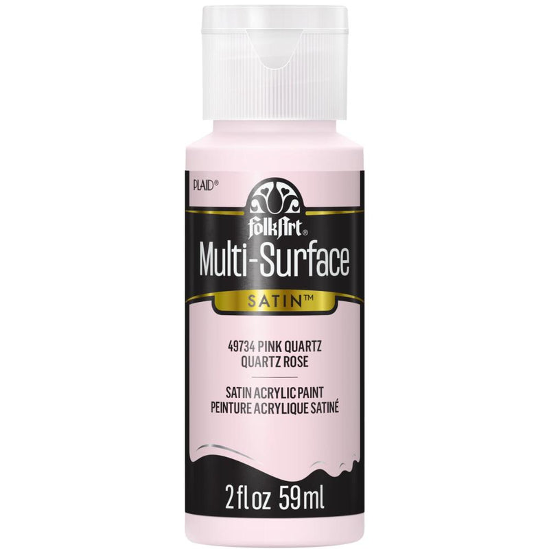 FolkArt Multi-Surface Satin Acrylic Paint 2oz Pink Quartz