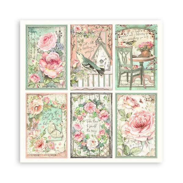 Stamperia Single-Sided Paper Pad 8"x 8" 22/Pkg - House of Roses^