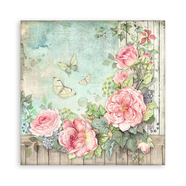 Stamperia Single-Sided Paper Pad 8"x 8" 22/Pkg - House of Roses^