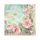 Stamperia Polyester Fabric 12"x 12" 4/Pkg - House of Roses