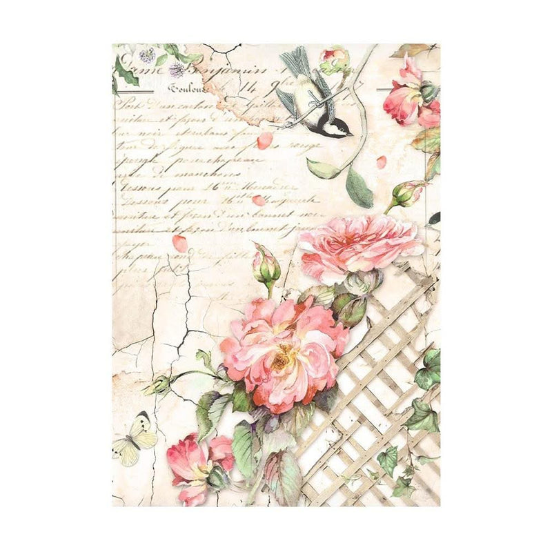 Stamperia Assorted Rice Paper Backgrounds A6 8/Sheets - House of Roses
