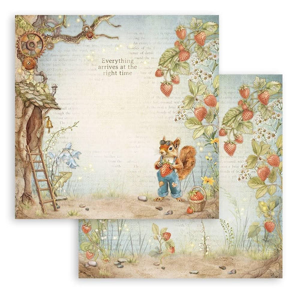Stamperia Double-Sided Paper Pad 12"x 12" 10/Pkg - Hidden Grove
