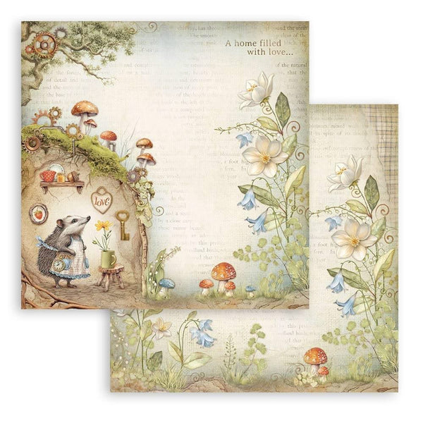 Stamperia Double-Sided Paper Pad 12"x 12" 10/Pkg - Hidden Grove