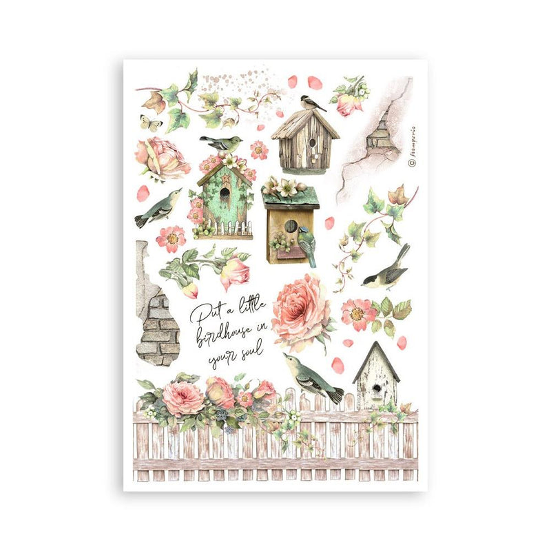 Stamperia A5 Washi Pad 8/Pkg - House of Roses