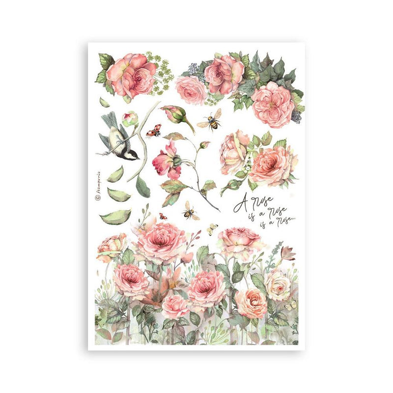 Stamperia A5 Washi Pad 8/Pkg - House of Roses