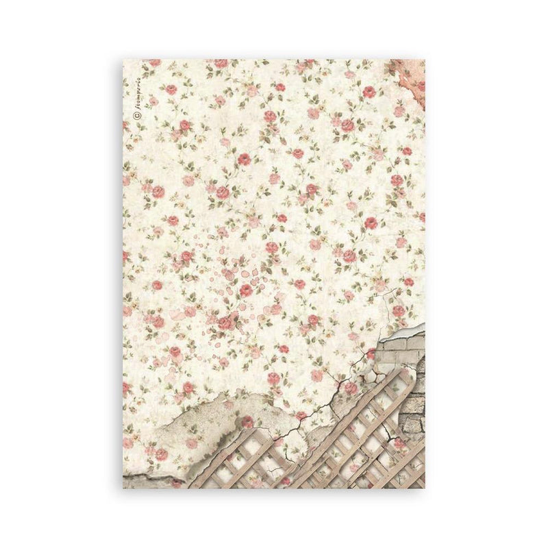 Stamperia A5 Washi Pad 8/Pkg - House of Roses