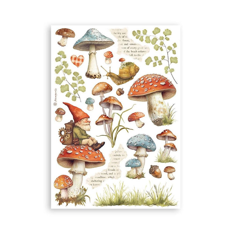 Stamperia A5 Washi Pad 8/Pkg - Hidden Grove