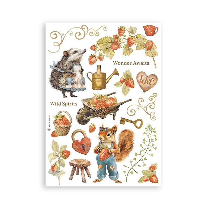 Stamperia A5 Washi Pad 8/Pkg - Hidden Grove