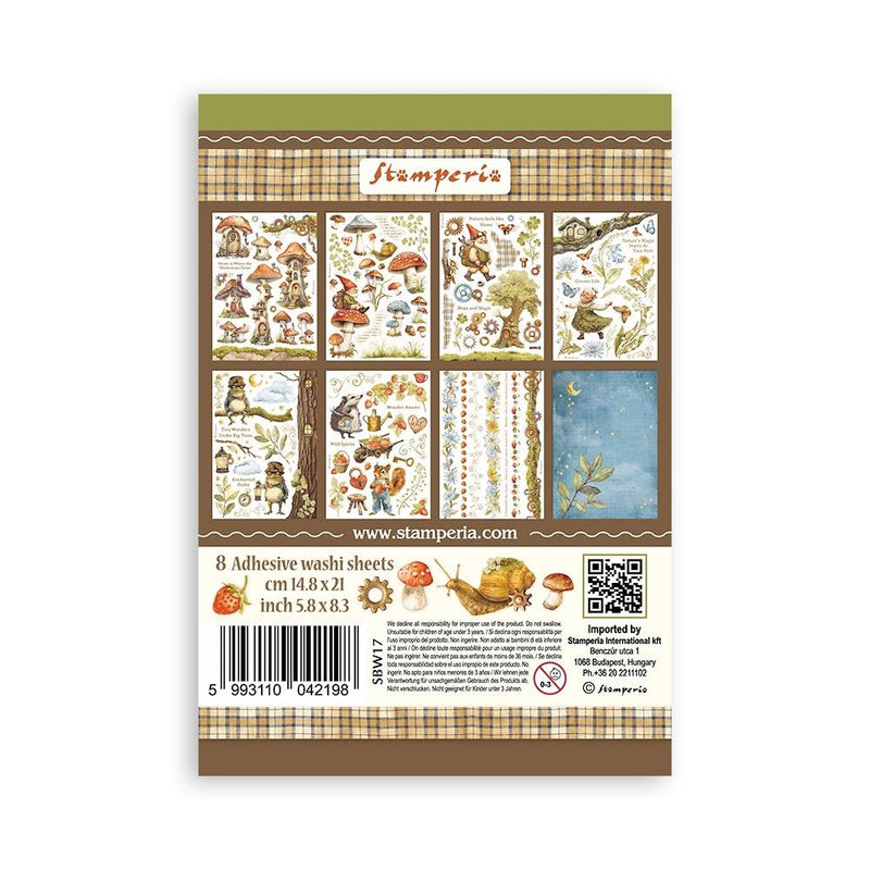 Stamperia A5 Washi Pad 8/Pkg - Hidden Grove