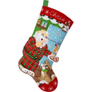 Bucilla Felt Stocking Applique Kit 18" Long Santa's Midnight Snack