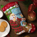 Bucilla Felt Stocking Applique Kit 18" Long Santa's Midnight Snack