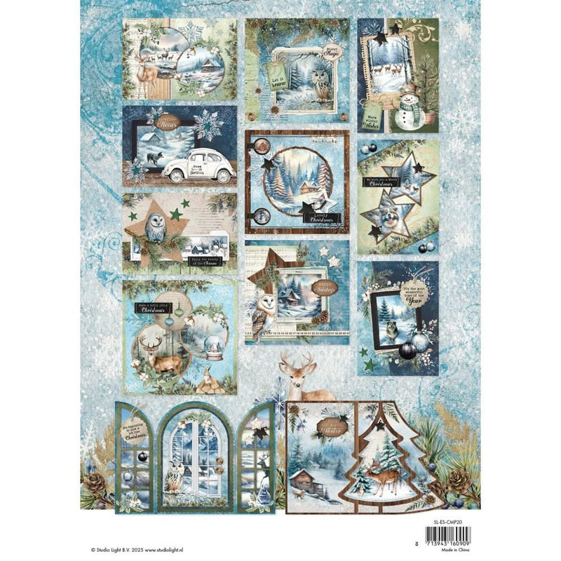 Studio Light Card Making Pad 8.27"X11.58" 14/Pkg Winter Wonderland