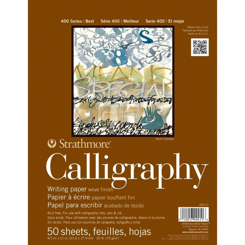 Strathmore 400 Series Calligraphy Pad 8.5"x 11" Tape Bound - 50 Sheets