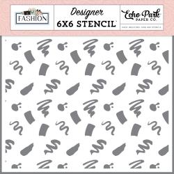 Echo Park Fashion Stencil 6"X6" Stylish Splotches