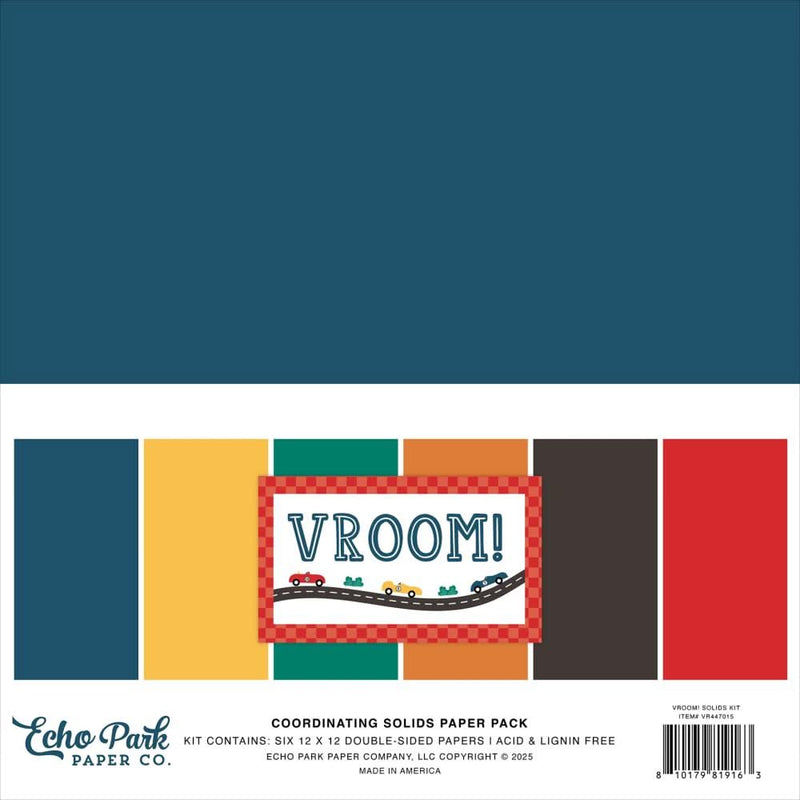 Echo Park Solids Collection Kit 12"X12" Vroom!