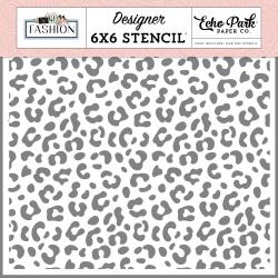 Echo Park Fashion Stencil 6"X6" Classic Cheetah