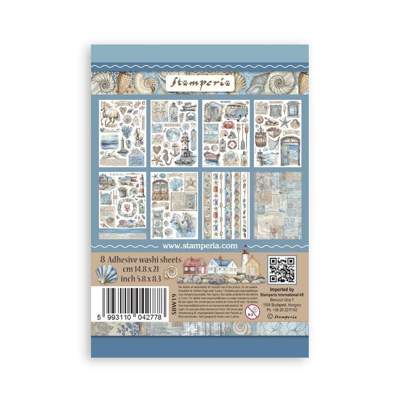 Stamperia A5 Washi Pad 8/Pkg - Silent Sea