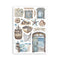 Stamperia A5 Washi Pad 8/Pkg - Silent Sea