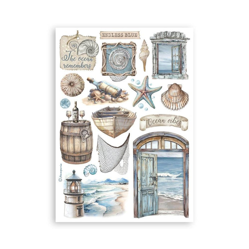 Stamperia A5 Washi Pad 8/Pkg - Silent Sea