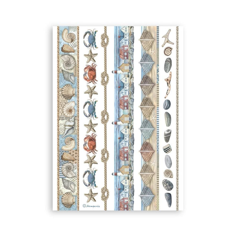 Stamperia A5 Washi Pad 8/Pkg - Silent Sea