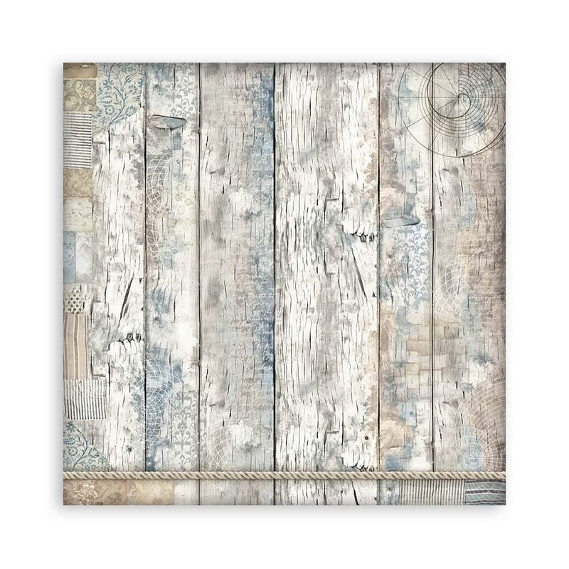 Stamperia Backgrounds Double-Sided Paper Pad 8"x 8" 10/Pkg - Silent Sea