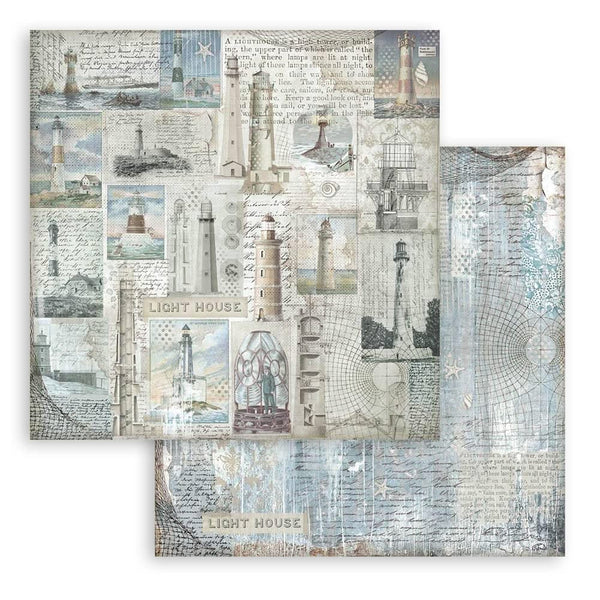 Stamperia Backgrounds Double-Sided Paper Pad 12"x 12" 10/Pkg - Silent Sea