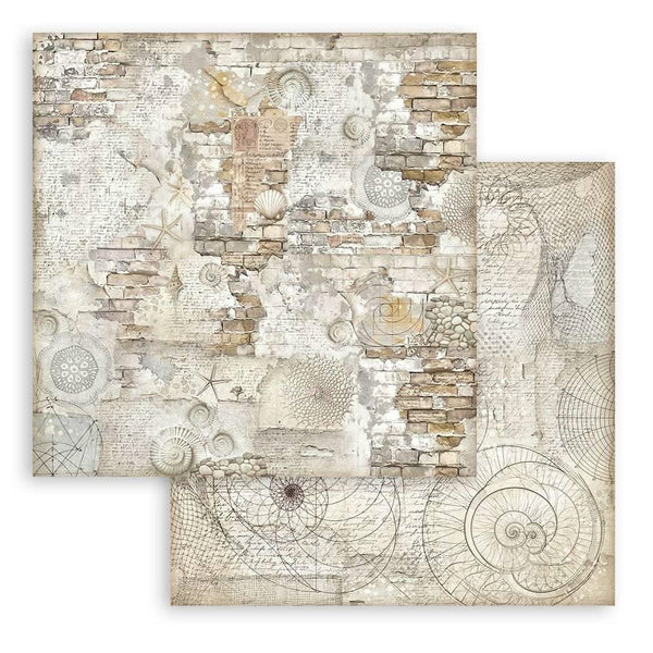 Stamperia Backgrounds Double-Sided Paper Pad 12"x 12" 10/Pkg - Silent Sea