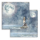 Stamperia Backgrounds Double-Sided Paper Pad 8"x 8" 10/Pkg - Silent Sea