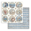 Stamperia Scrapbooking Pad 12"x 12" 10/Pkg - Silent Sea