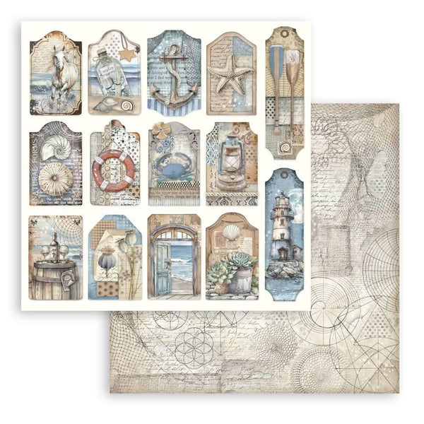 Stamperia Double-Sided Paper Pad 8"x 8" 10/Pkg - Silent Sea