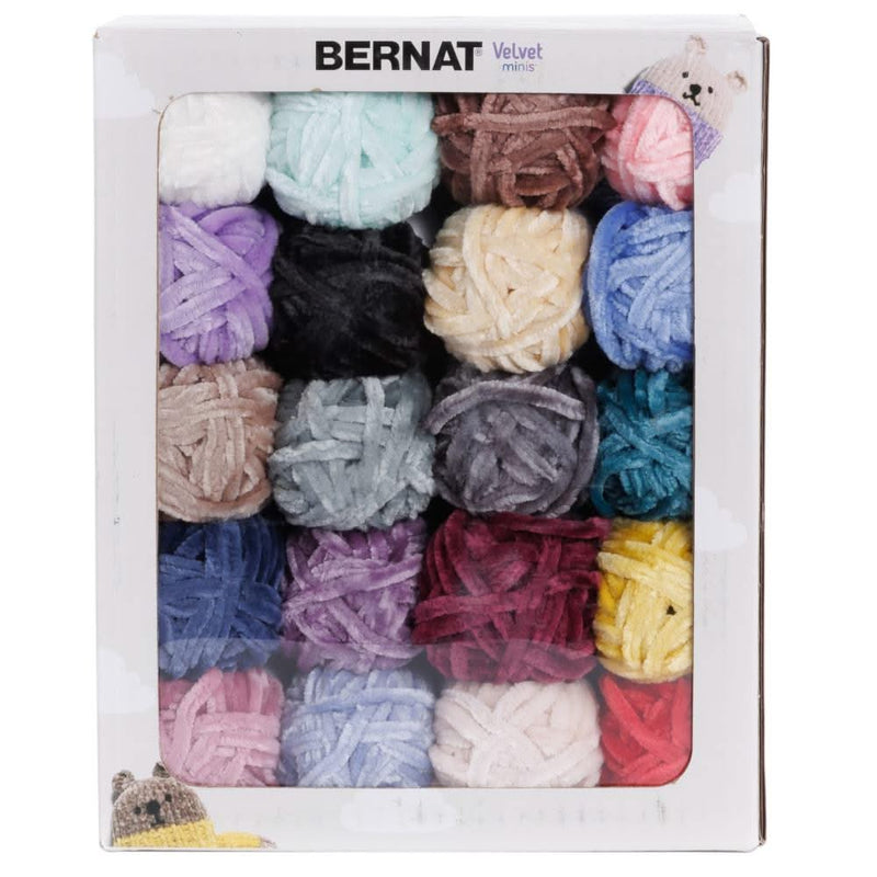 Bernat Velvet Yarn Minis ‚Äì 10 Colorful Skeins