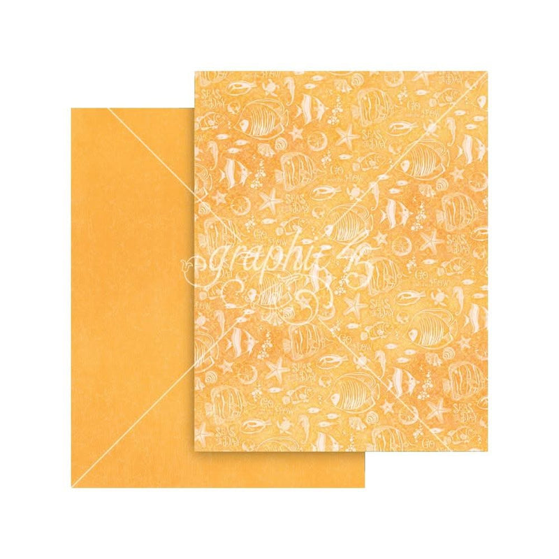 Graphic 45 Patterns & Solids Collection Pack 8.5"x 11" - Seas The Day^
