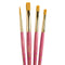 Princeton Real Value Golden Taklon Short Handle Brush Set 4/Pkg