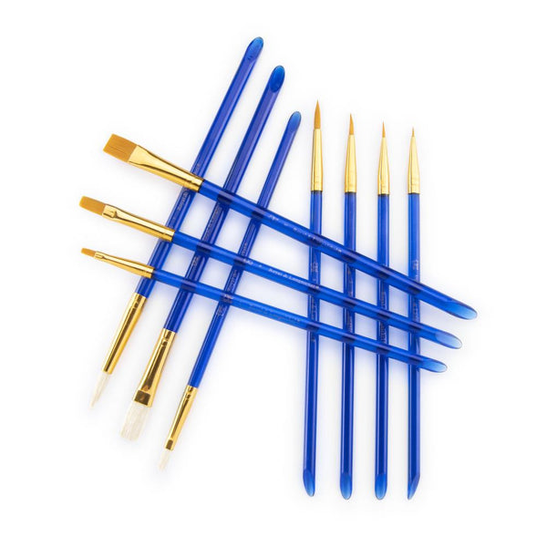 Royal Brush Gold Taklon Natural Bristle Brush 10/Pkg