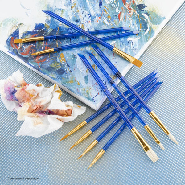 Royal Brush Gold Taklon Natural Bristle Brush 10/Pkg