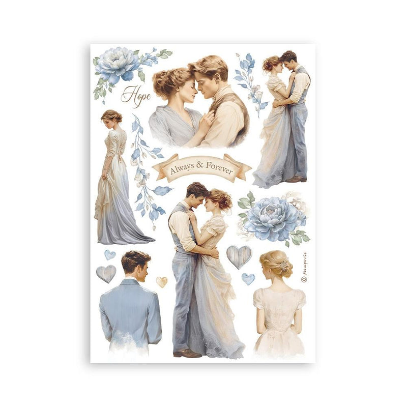 Stamperia A5 Washi Pad 8/Pkg - Timeless