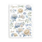 Stamperia A5 Washi Pad 8/Pkg - Timeless