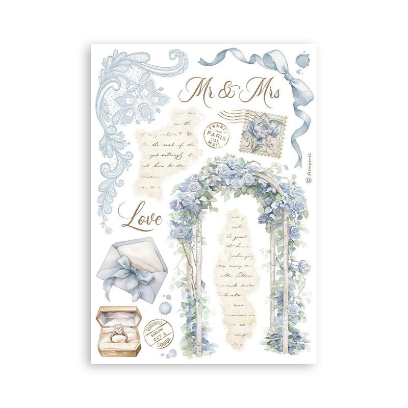 Stamperia A5 Washi Pad 8/Pkg - Timeless