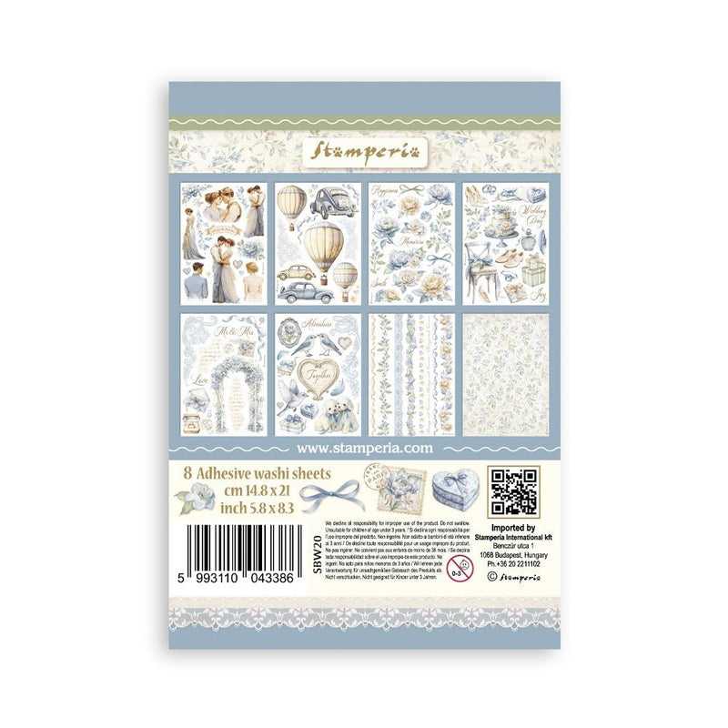 Stamperia A5 Washi Pad 8/Pkg - Timeless