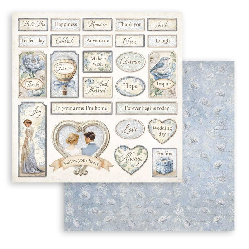 Stamperia Backgrounds Double-Sided Paper Pad 8"x 8" 10/Pkg - Timeless