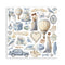 Stamperia Backgrounds Double-Sided Paper Pad 8"x 8" 10/Pkg - Timeless