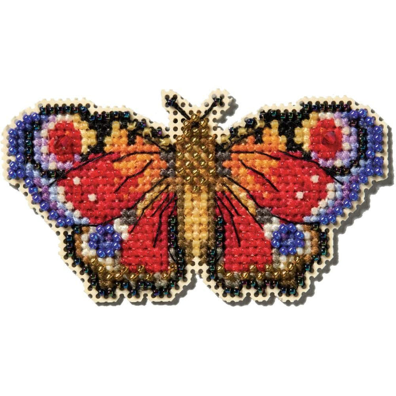 Mill Hill Counted Cross Stitch Kit 3.36"X1.79" Peacock Butterfly
