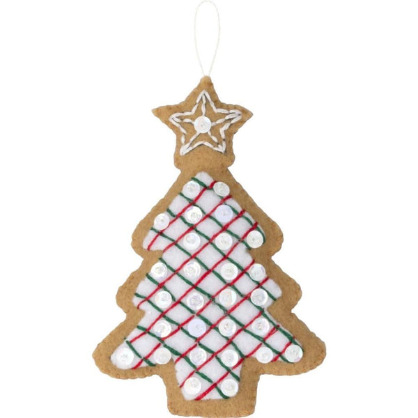 Bucilla Felt Ornaments Applique Kit Set Of 6 Jolly Gingerbread Snowman