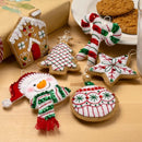 Bucilla Felt Ornaments Applique Kit Set Of 6 Jolly Gingerbread Snowman