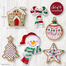 Bucilla Felt Ornaments Applique Kit Set Of 6 Jolly Gingerbread Snowman